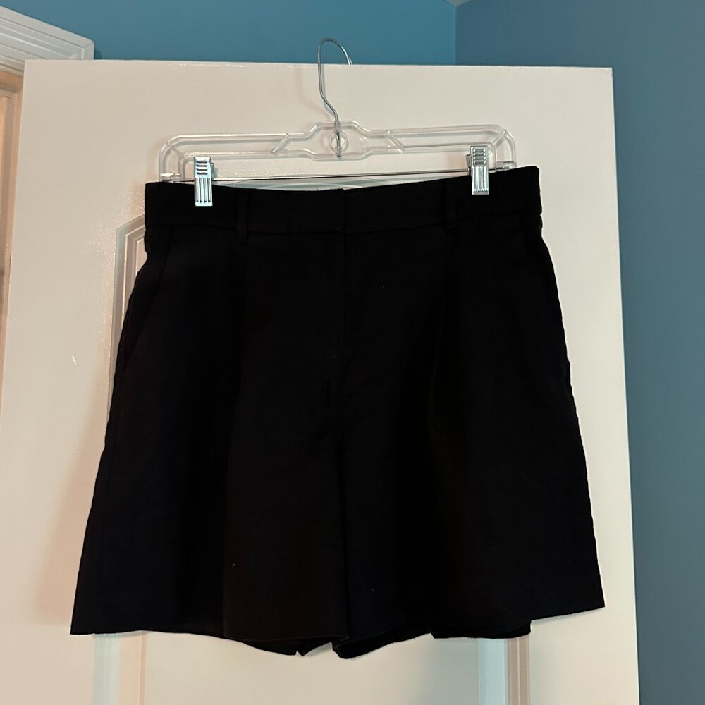 NWOT Nine West Black Linen Shorts M
